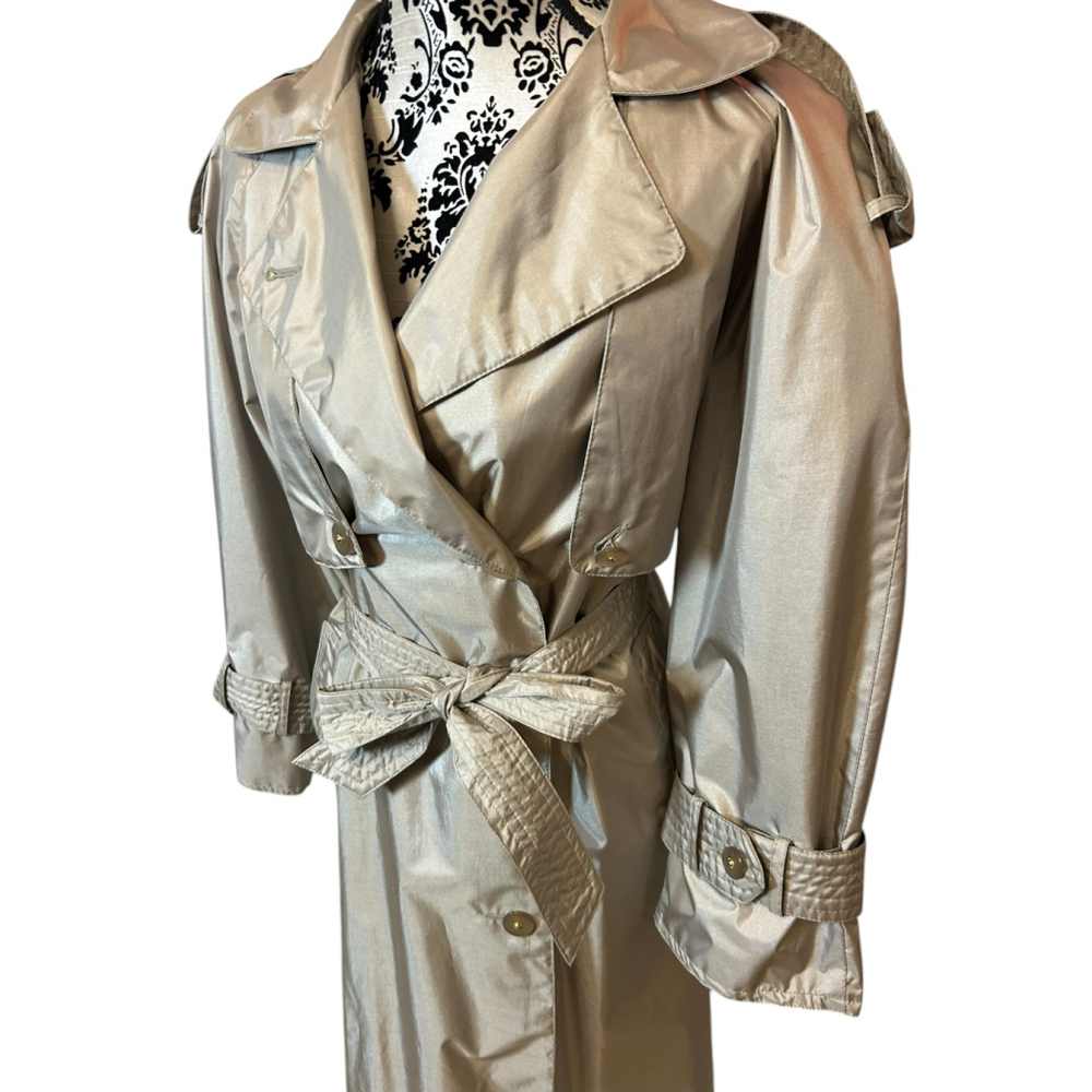 Rare ViA Veneto True Vintage Designer 90s Y2K Trench Coat, Size 10